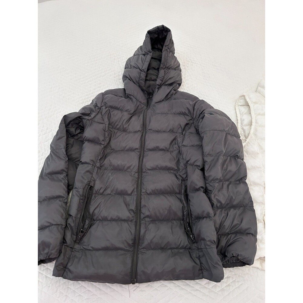 32 Degrees Gray Puffer Jacket (Small) and White Vest Combo (Medium) - Picture 3 of 4